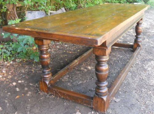 Oak Refectory Dining Table to Seat Twelve People