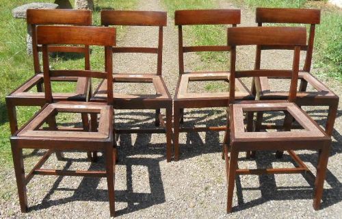 Set of Six Georgian Mahogany Dining Chairs