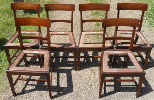 fig 1. Set of Six Georgian Mahogany Dining Chairs