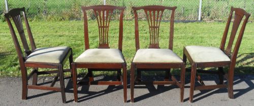 SET OF FOUR GEORGIAN MAHOGANY DINING CHAIRS - ADDITIONAL PHOTO 2