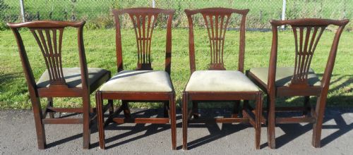 SET OF FOUR GEORGIAN MAHOGANY DINING CHAIRS - ADDITIONAL PHOTO 4