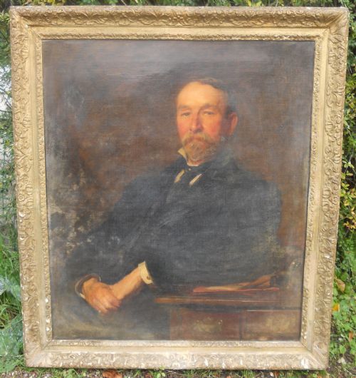 Oil Painting - Portrait of a Gentleman by John Seymour Lucas Ra (1849-1923)