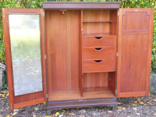 Mahogany Fitted Wardrobe by Waring & Gillow