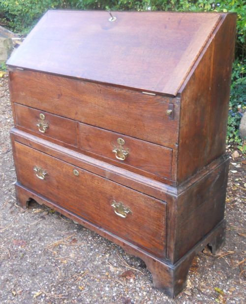 Georgian Oak Two Part Bureau