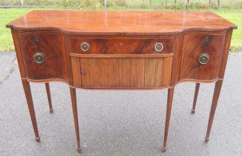 Georgian Mahogany Shaped Front Sideboard