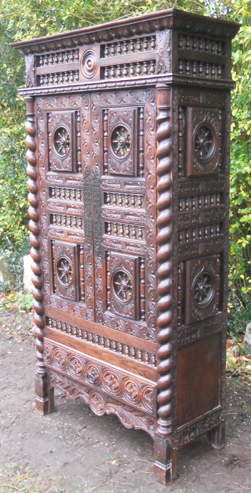VICTORIAN CARVED BRETON CUPBOARD - ADDITIONAL PHOTO 1