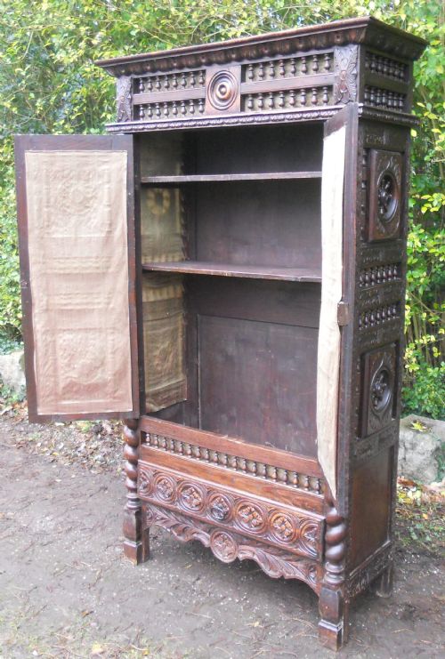 VICTORIAN CARVED BRETON CUPBOARD - ADDITIONAL PHOTO 7