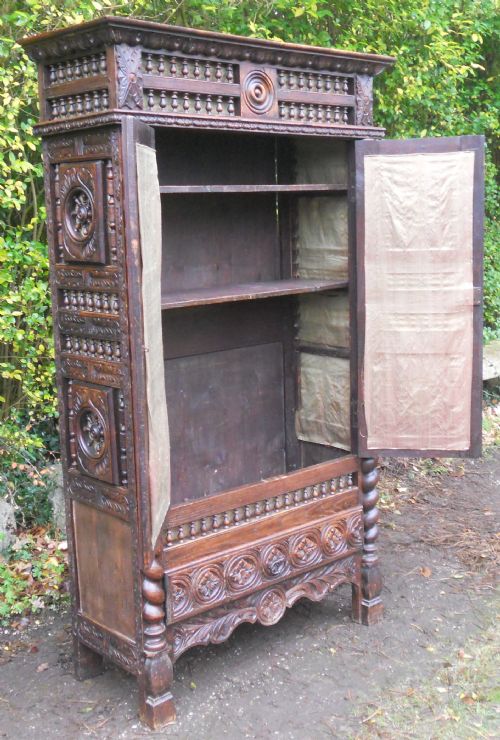VICTORIAN CARVED BRETON CUPBOARD - ADDITIONAL PHOTO 8