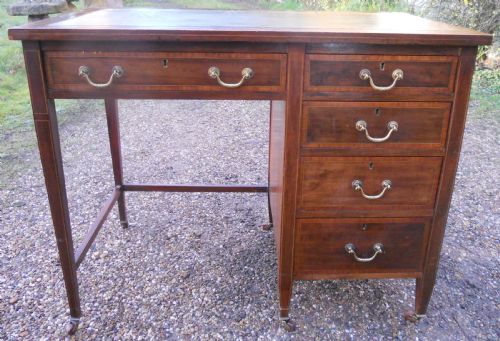 Edwardian Inlaid Mahogany Small Writing Desk