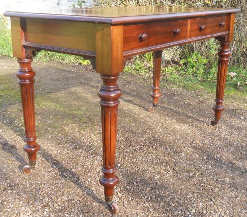 VICTORIAN MAHOGANY WRITING TABLE - ADDITIONAL PHOTO 2