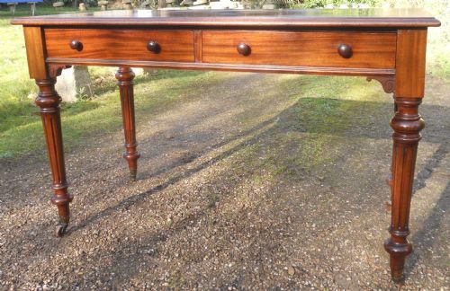 VICTORIAN MAHOGANY WRITING TABLE - ADDITIONAL PHOTO 6