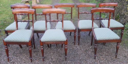 Set of Eight William IV Rosewood Dining Chairs