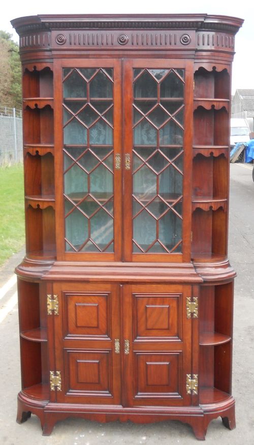 EDWARDIAN MAHOGANY DISPLAY CABINET - ADDITIONAL PHOTO 1
