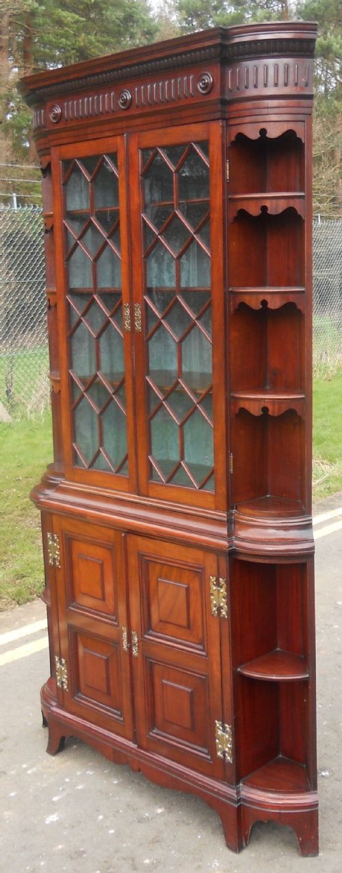 EDWARDIAN MAHOGANY DISPLAY CABINET - ADDITIONAL PHOTO 2