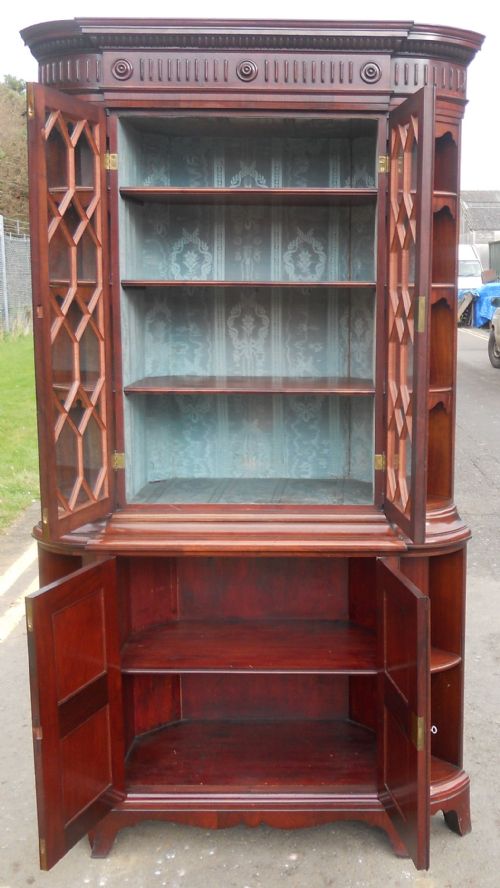 EDWARDIAN MAHOGANY DISPLAY CABINET - ADDITIONAL PHOTO 6
