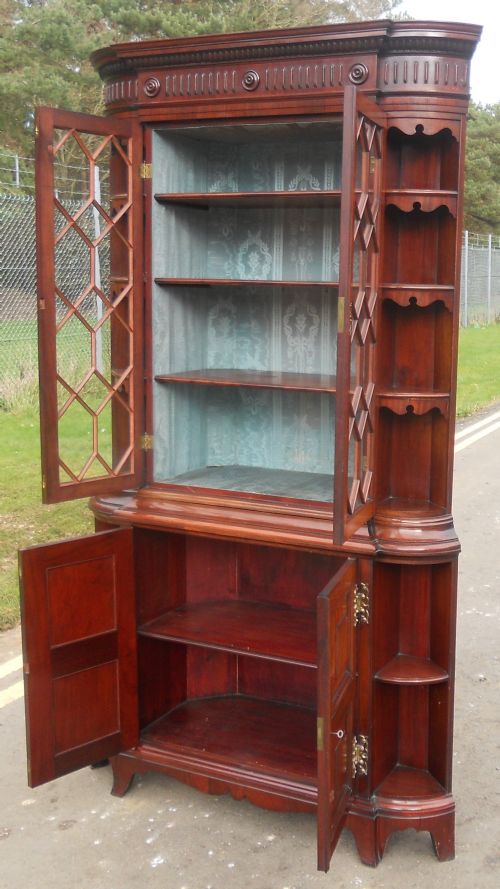EDWARDIAN MAHOGANY DISPLAY CABINET - ADDITIONAL PHOTO 7