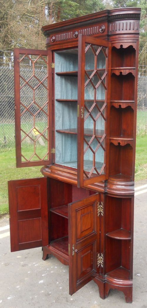 EDWARDIAN MAHOGANY DISPLAY CABINET - ADDITIONAL PHOTO 9