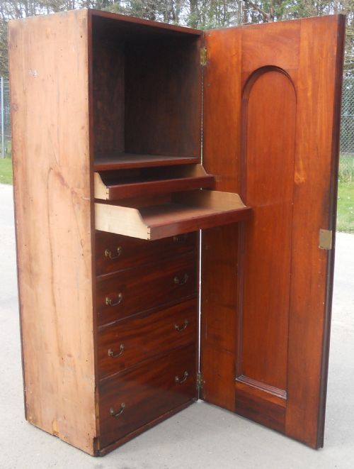 VICTORIAN MAHOGANY TWO DOOR FITTED WARDROBE - ADDITIONAL PHOTO 5