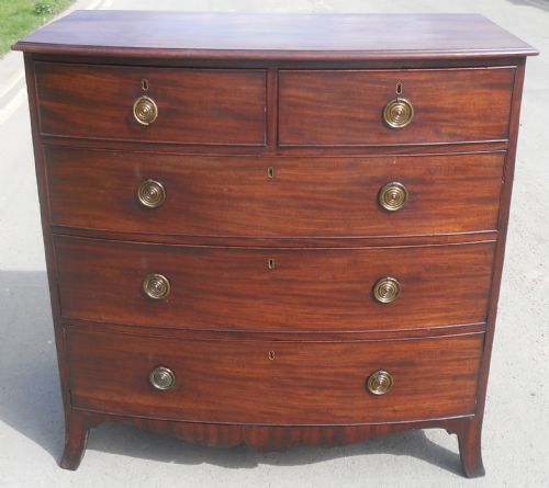 Georgian Mahogany Bowfront Chest of Drawers