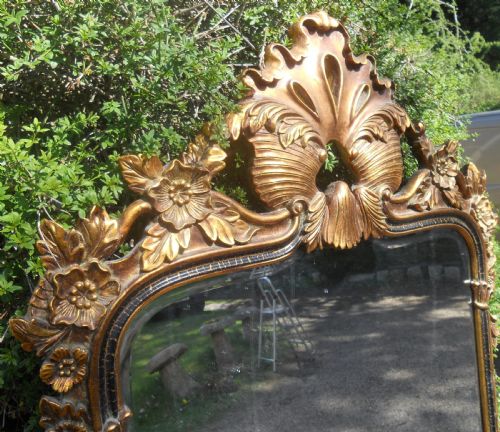 LARGE GILT HANGING WALL MIRROR - ADDITIONAL PHOTO 2