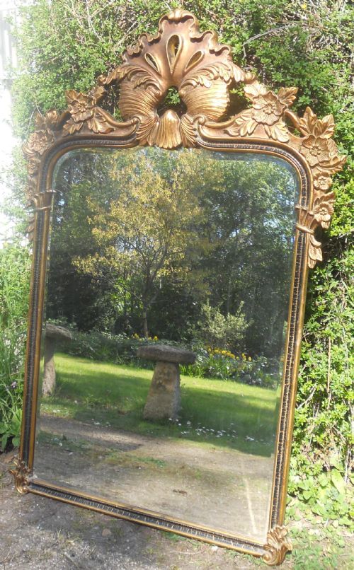 LARGE GILT HANGING WALL MIRROR - ADDITIONAL PHOTO 9