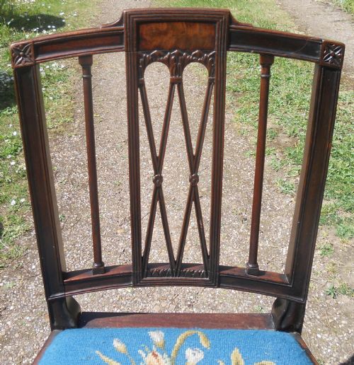 PAIR GEORGIAN MAHOGANY DINING CHAIRS - ADDITIONAL PHOTO 1