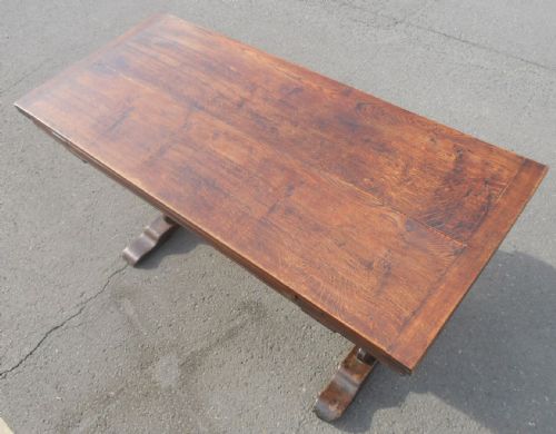 fig 1. Oak Extending Refectory Dining Table