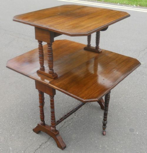EDWARDIAN MAHOGANY DOUBLE DROPLEAF COFFEE TABLE - ADDITIONAL PHOTO 8