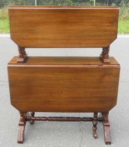 EDWARDIAN MAHOGANY DOUBLE DROPLEAF COFFEE TABLE - ADDITIONAL PHOTO 13