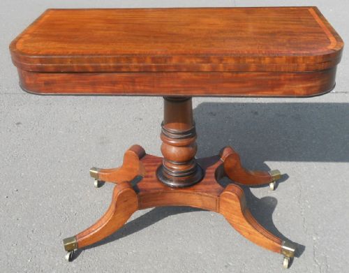 Georgian Mahogany Foldover Card Table