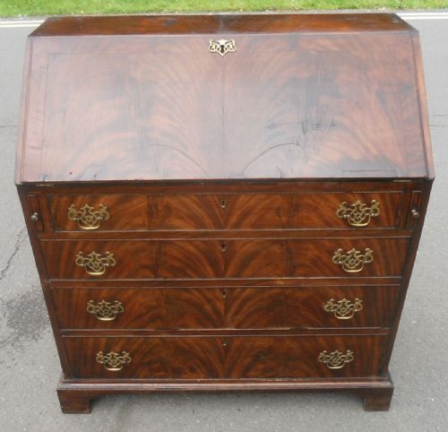 GEORGIAN MAHOGANY WRITING BUREAU - ADDITIONAL PHOTO 7