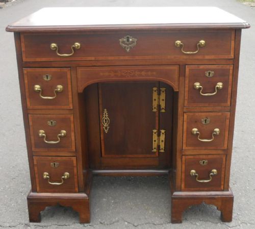 GEORGIAN SMALL INLAID MAHOGANY WRITING DESK - ADDITIONAL PHOTO 1