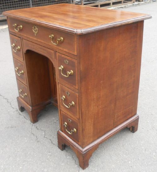 GEORGIAN SMALL INLAID MAHOGANY WRITING DESK - ADDITIONAL PHOTO 2