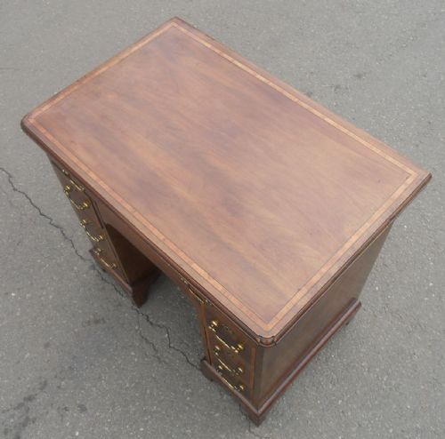 GEORGIAN SMALL INLAID MAHOGANY WRITING DESK - ADDITIONAL PHOTO 3