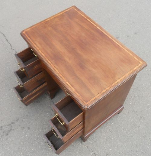 GEORGIAN SMALL INLAID MAHOGANY WRITING DESK - ADDITIONAL PHOTO 10