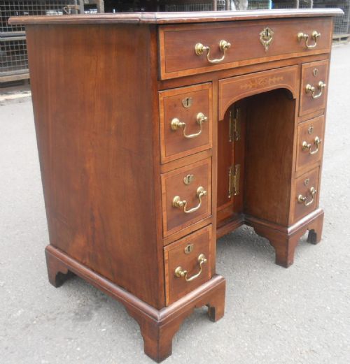 GEORGIAN SMALL INLAID MAHOGANY WRITING DESK - ADDITIONAL PHOTO 11