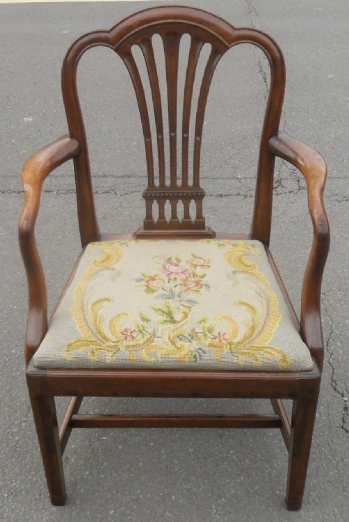Georgian Mahogany Carver Armchair
