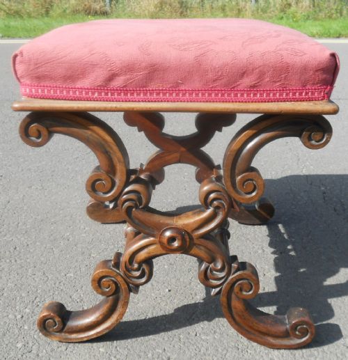 Victorian Rosewood Crossframed Stool