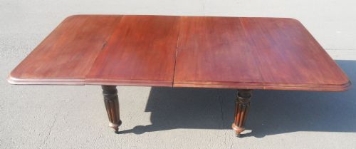 WILLIAM IV LARGE MAHOGANY EXTENDING DINING TABLE UNRESTORED - ADDITIONAL PHOTO 1