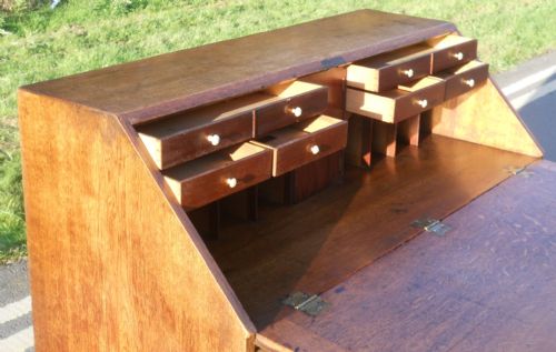 GEORGIAN OAK WRITING BUREAU - ADDITIONAL PHOTO 8
