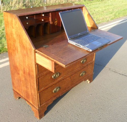GEORGIAN OAK WRITING BUREAU - ADDITIONAL PHOTO 10