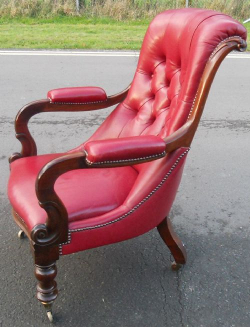 Regency Leather Library Armchair
