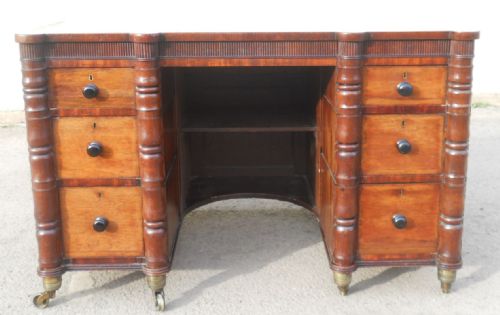 REGENCY MAHOGANY WRITING DESK - ADDITIONAL PHOTO 1