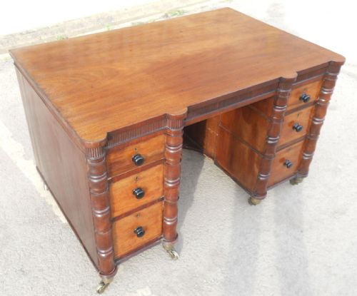 REGENCY MAHOGANY WRITING DESK - ADDITIONAL PHOTO 2