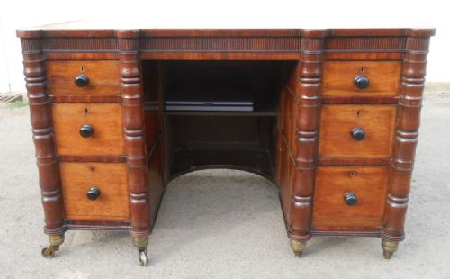 REGENCY MAHOGANY WRITING DESK - ADDITIONAL PHOTO 8