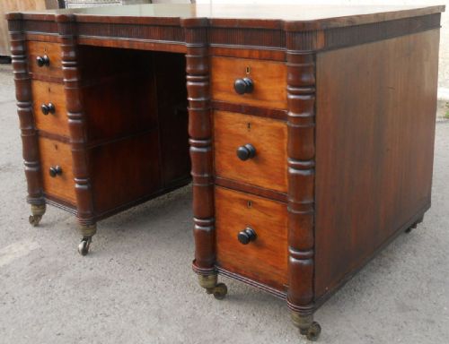 REGENCY MAHOGANY WRITING DESK - ADDITIONAL PHOTO 9