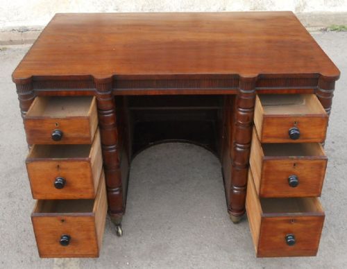 REGENCY MAHOGANY WRITING DESK - ADDITIONAL PHOTO 11