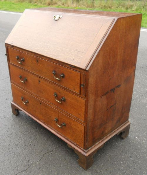 GEORGIAN OAK WRITING BUREAU - ADDITIONAL PHOTO 2