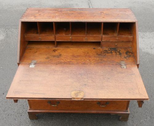 GEORGIAN OAK WRITING BUREAU - ADDITIONAL PHOTO 5