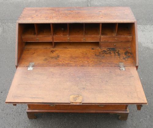 GEORGIAN OAK WRITING BUREAU - ADDITIONAL PHOTO 6